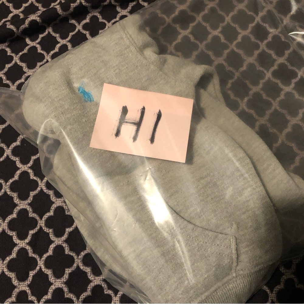 Polo Ralph Lauren Jacket Toddler 24 Months Gray Full Zip Hooded Fleece Logo H1 - Picture 2 of 7